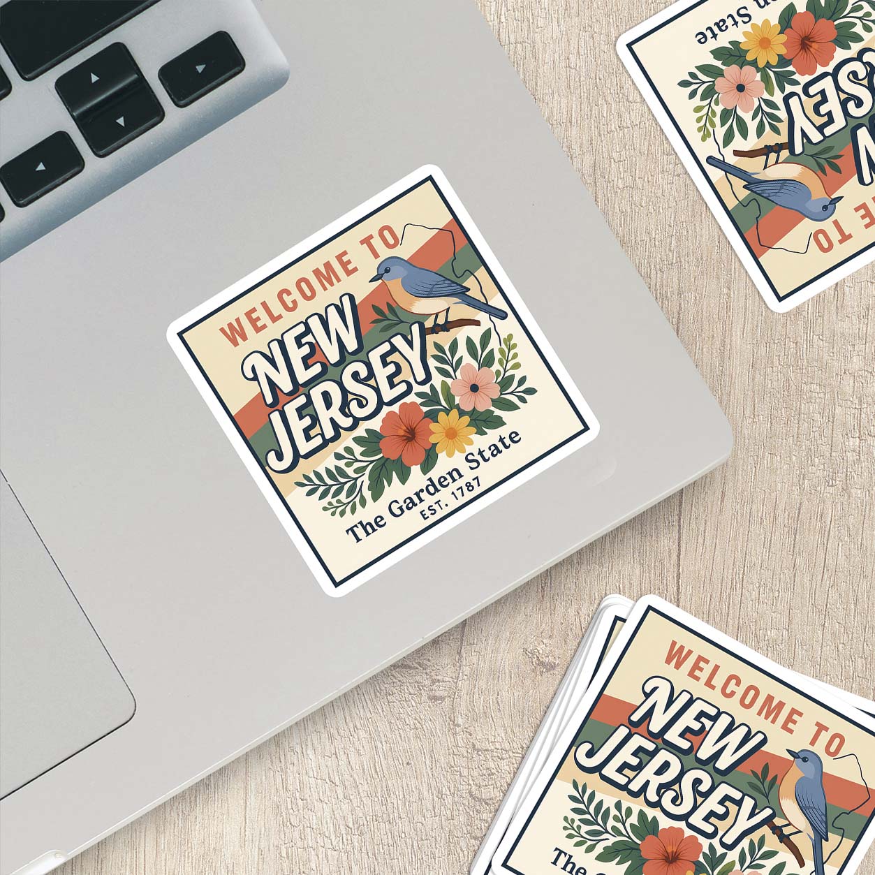 Welcome to New Jersey Vinyl Sticker – Vintage State Travel Decal