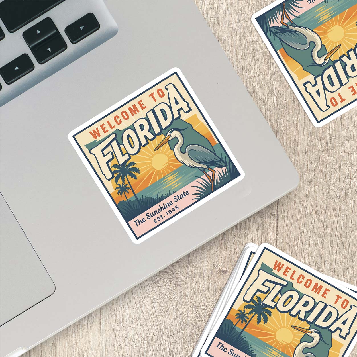 Welcome to Florida Vinyl Sticker – Vintage State Travel Decal