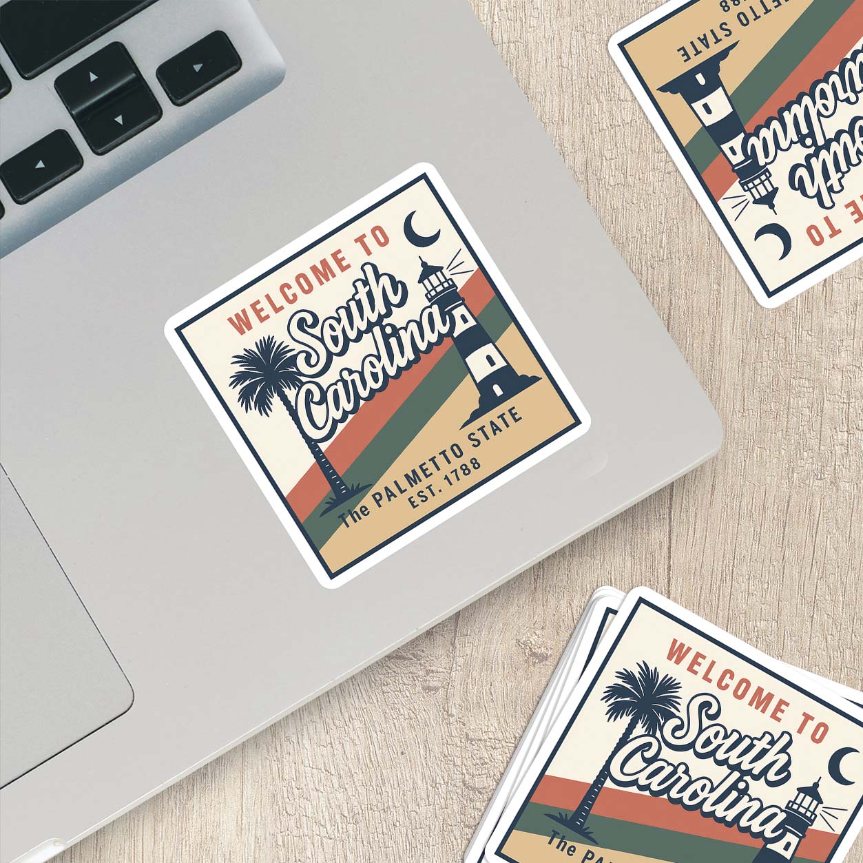 Welcome to South Carolina Vinyl Sticker – Vintage State Travel Decal