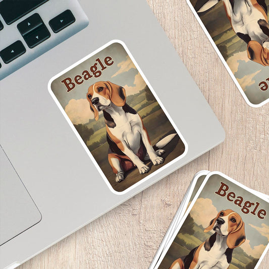 Vintage Beagle Sticker – Durable Vinyl Sticker