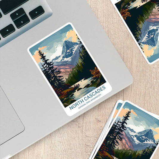 North Cascades National Park Sticker – Durable Vinyl Sticker