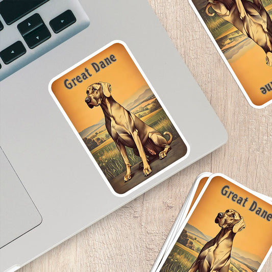 Vintage Great Dane Sticker – Durable Vinyl Sticker