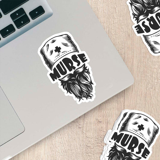 Cute Nurse Sticker – Weatherproof Vinyl for Water Bottles, Laptops & More