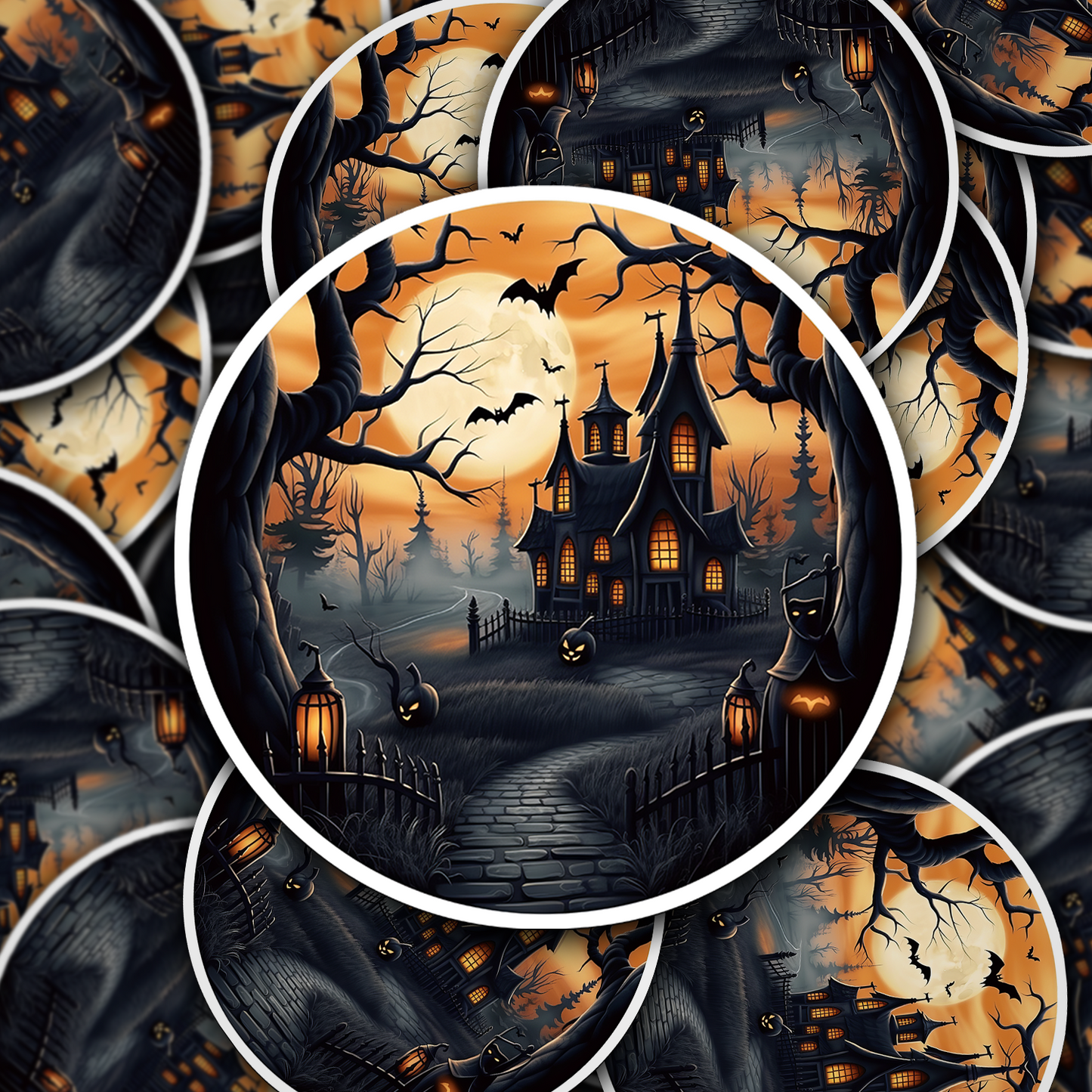 Haunted House Vinyl Sticker - Unveil the Mystery on Your Gear