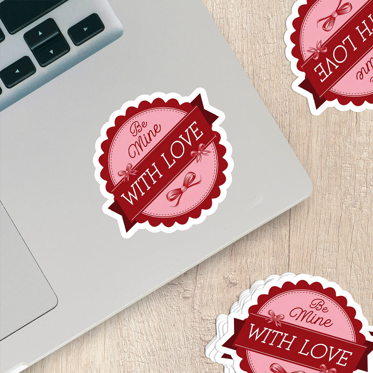 Be Mine With Love Vinyl Sticker