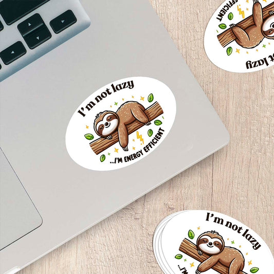 Sloths with Quotes Sticker – Cute Weatherproof Vinyl for Laptops, Cups & More