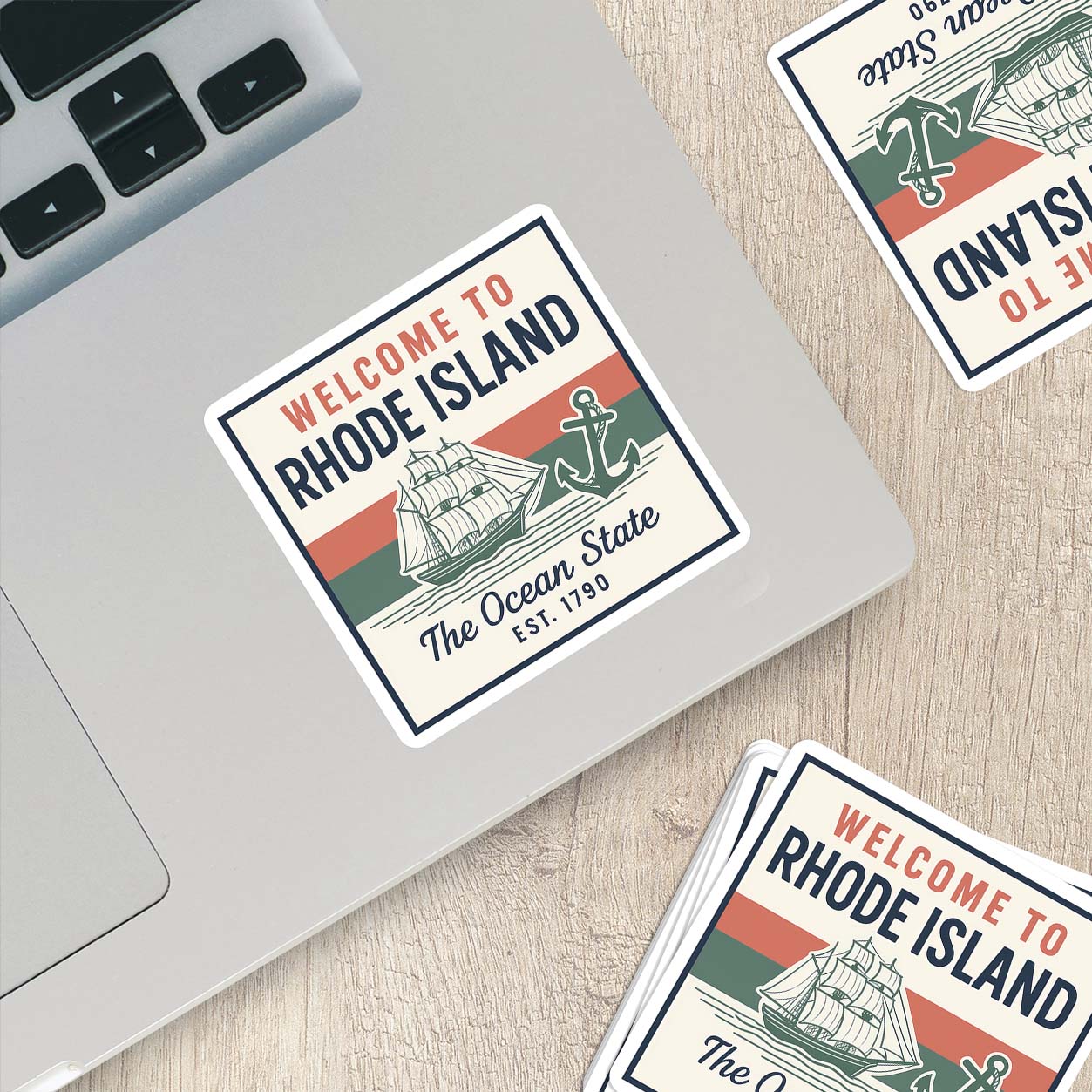 Welcome to Rhode Island Vinyl Sticker – Vintage State Travel Decal