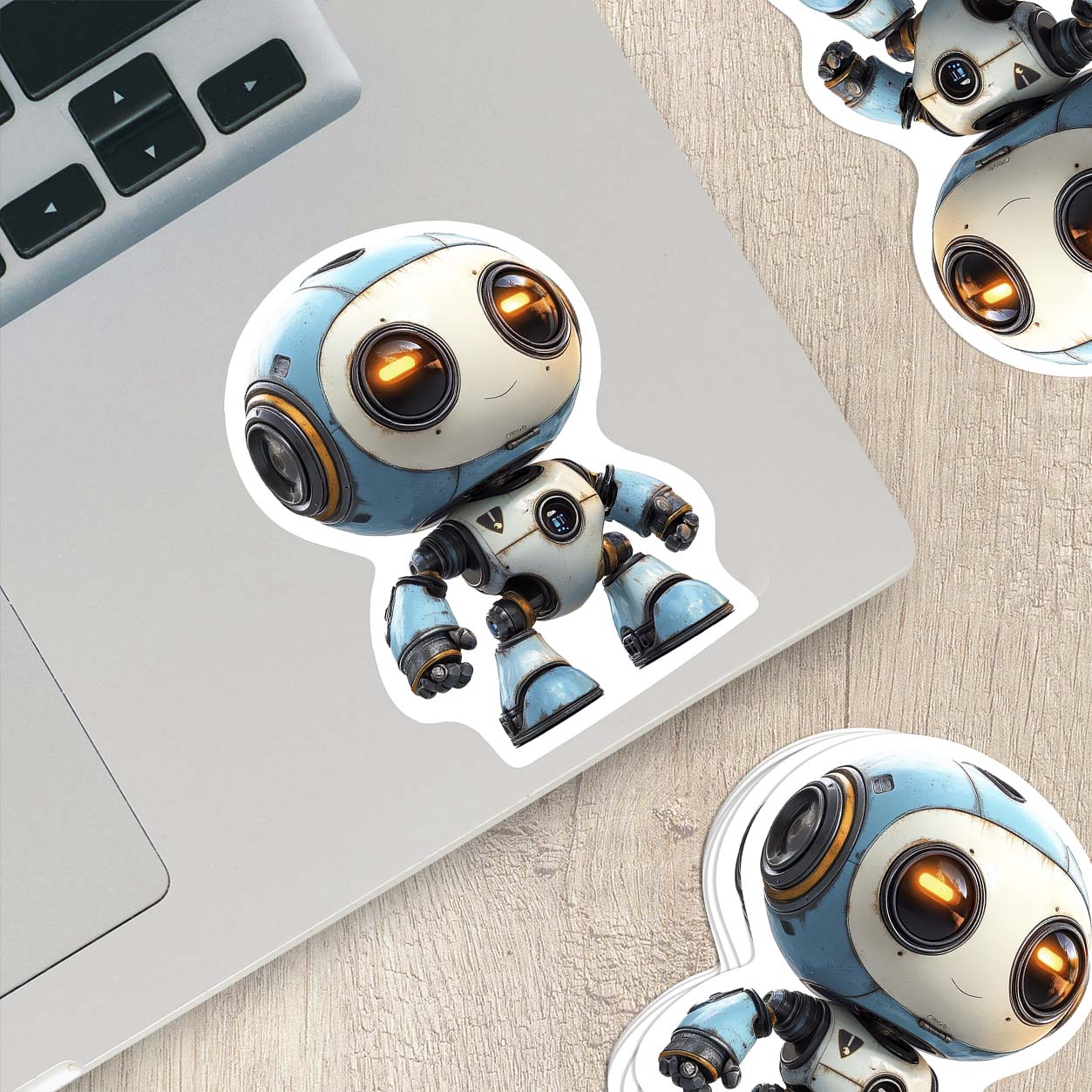 Cute Cartoon Robot Sticker – Durable Weatherproof Vinyl for All Surfaces