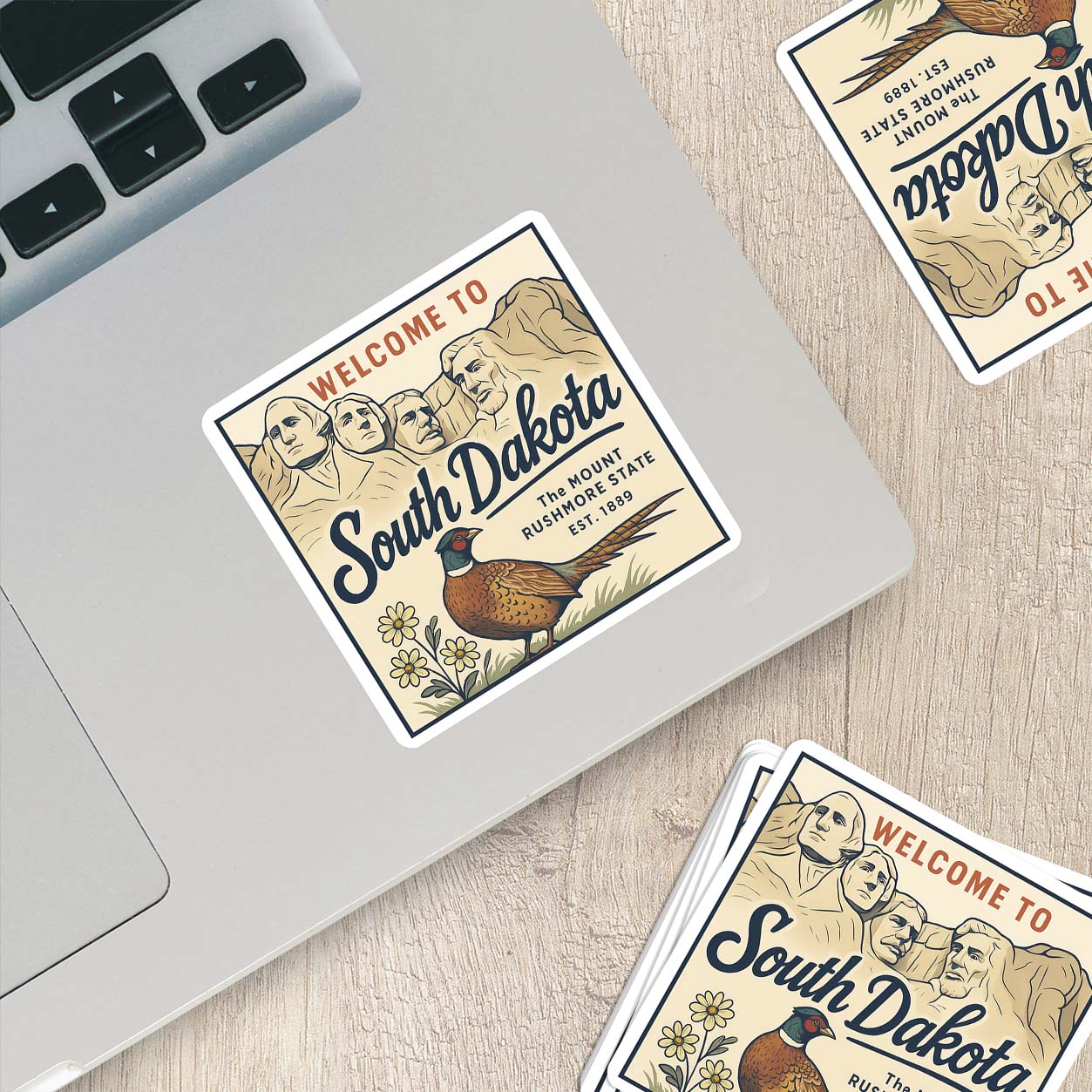 Welcome to South Dakota Vinyl Sticker – Vintage State Travel Decal