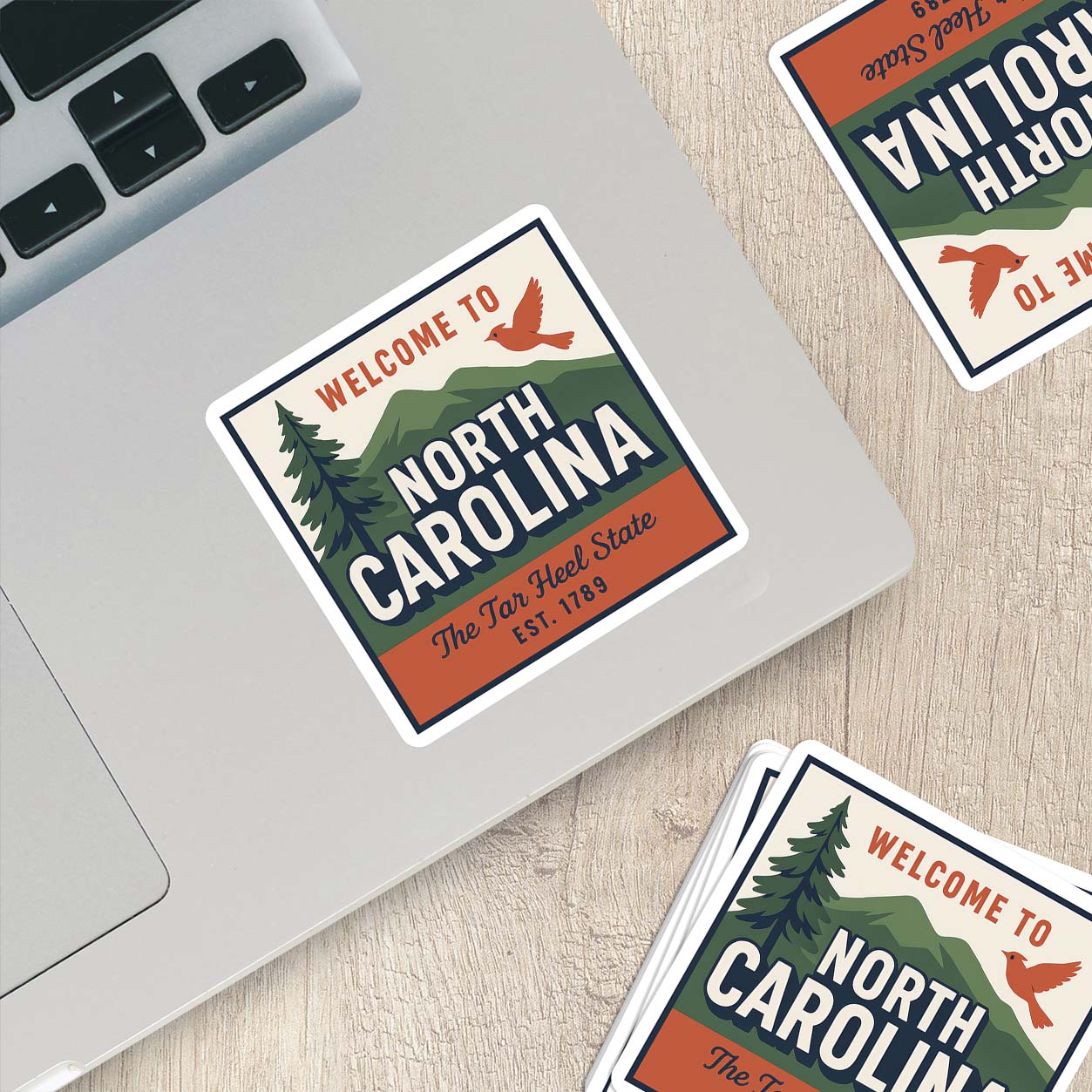 Welcome to North Carolina Vinyl Sticker – Vintage State Travel Decal
