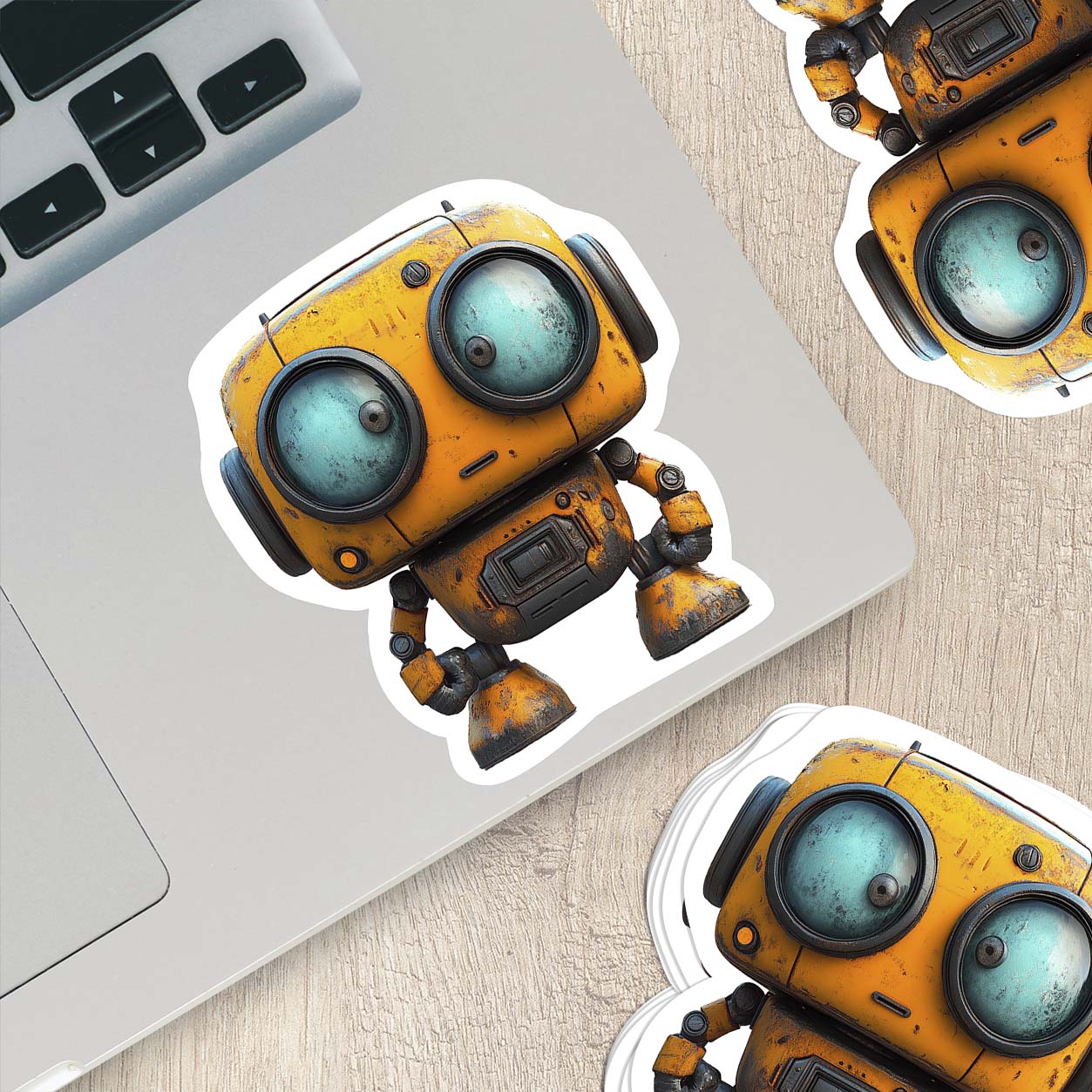 Cute Cartoon Robot Sticker – Durable Weatherproof Vinyl for All Surfac ...