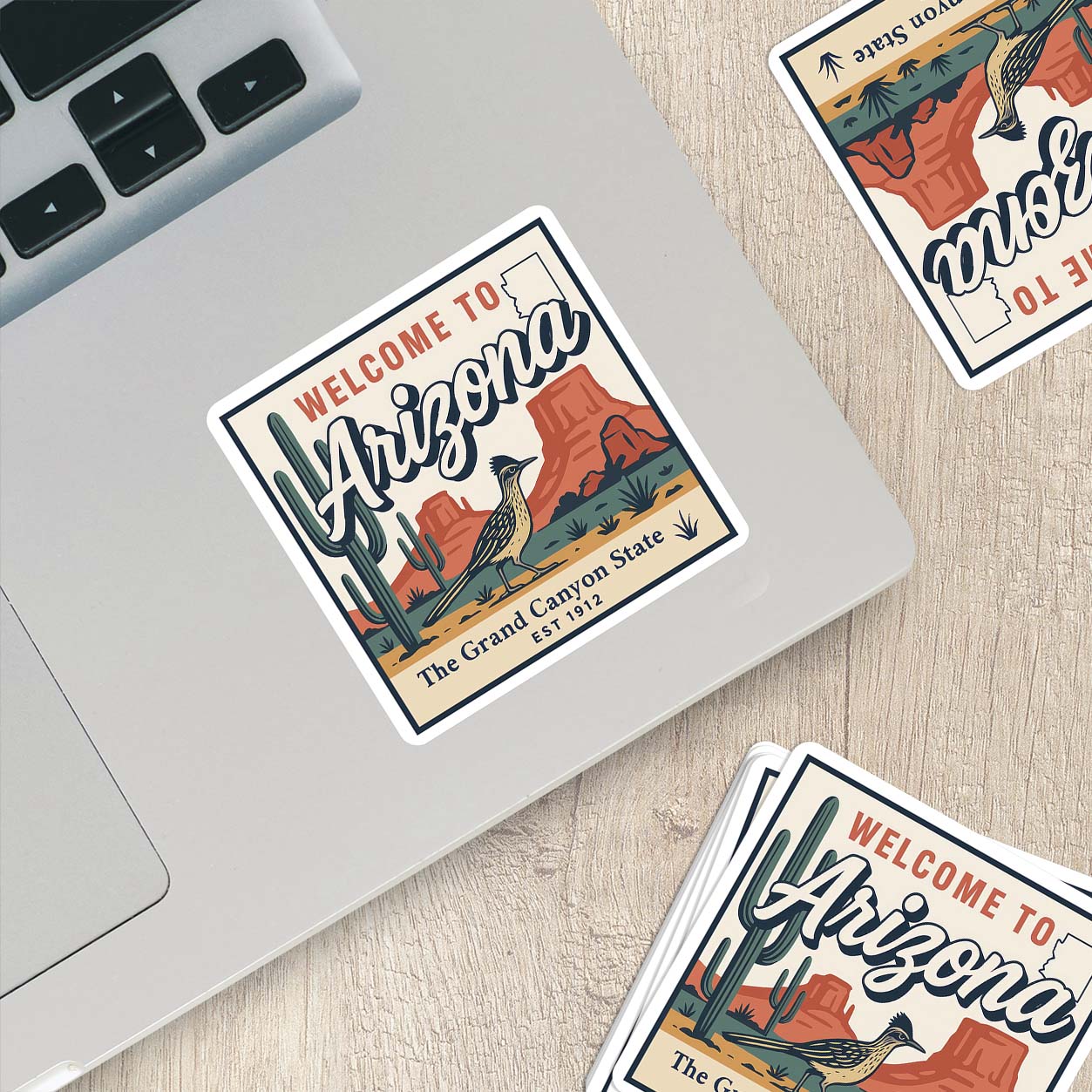 Welcome to Arizona Vinyl Sticker – Vintage State Travel Decal