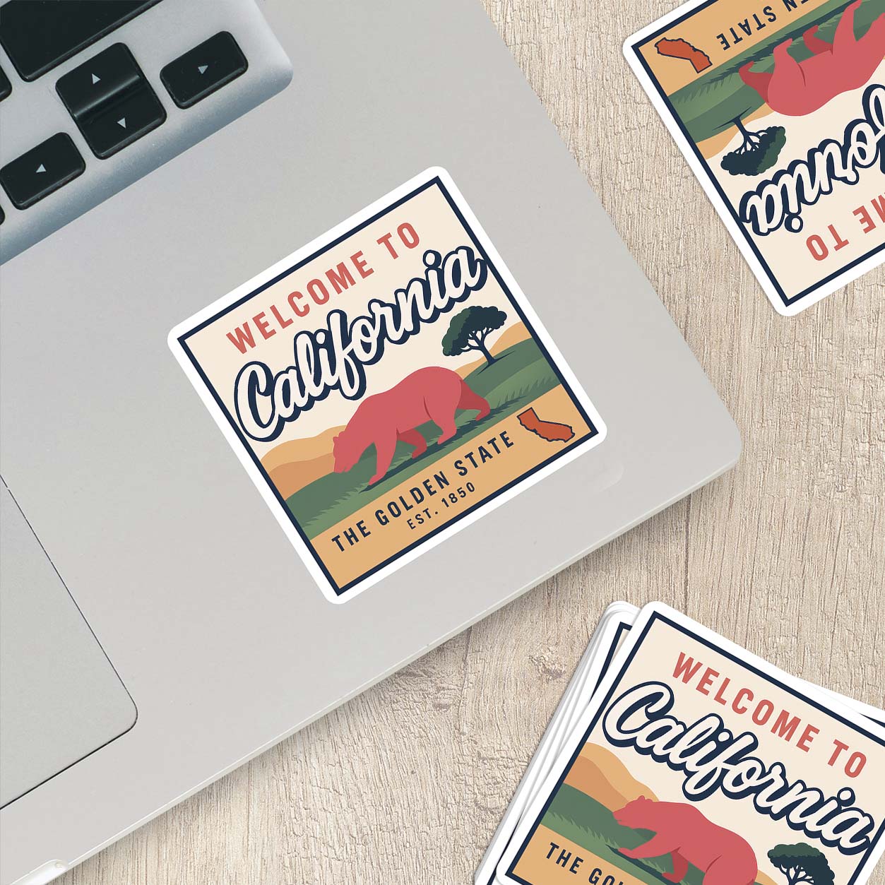 Welcome to California Vinyl Sticker – Vintage State Travel Decal