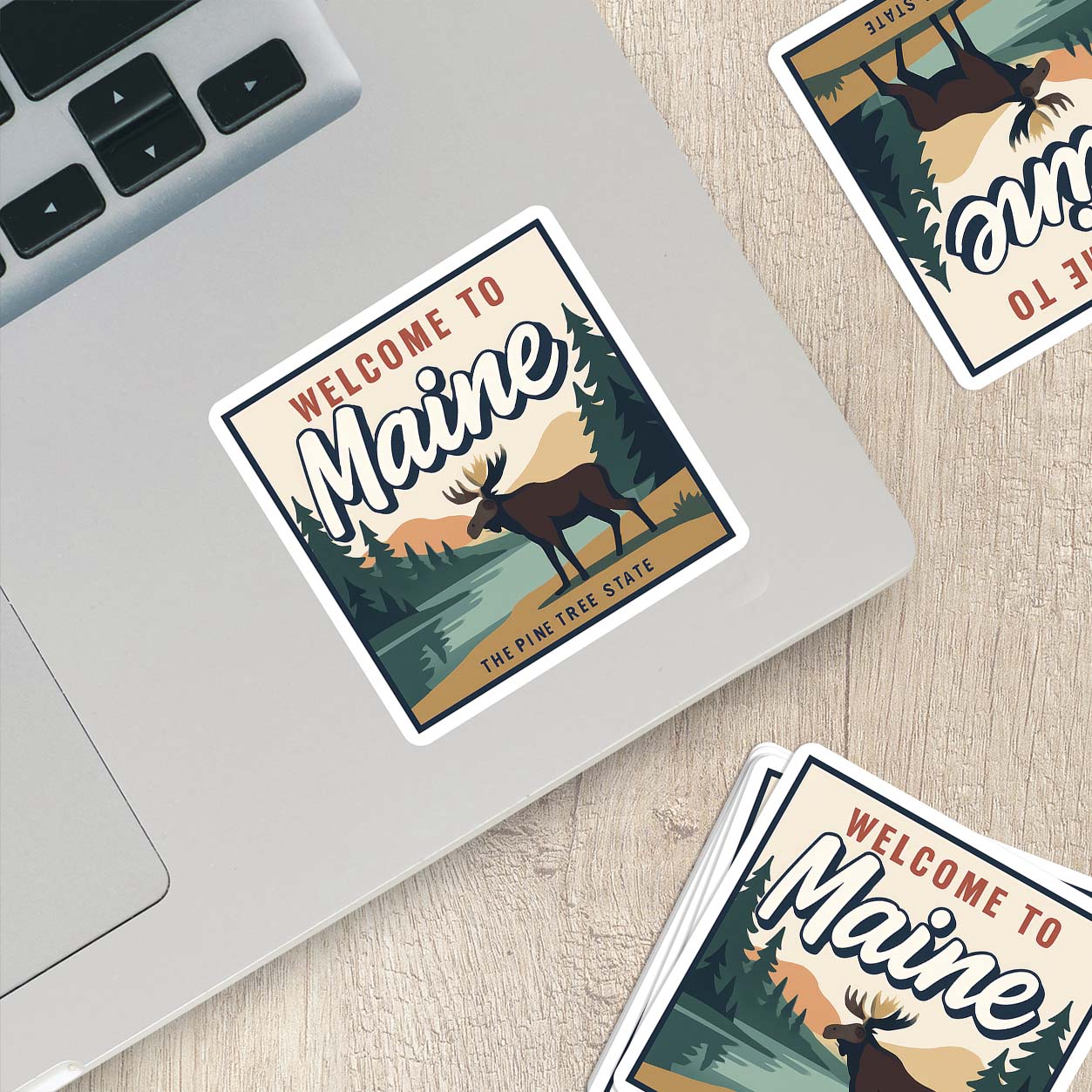 Welcome to Maine Vinyl Sticker – Vintage State Travel Decal