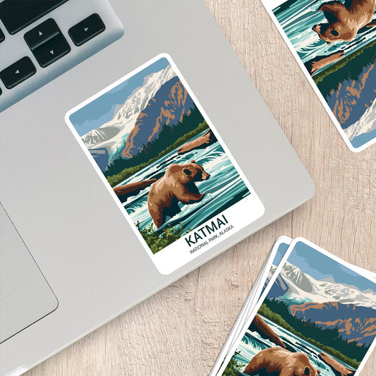Katmai National Park Sticker – Durable Vinyl Sticker