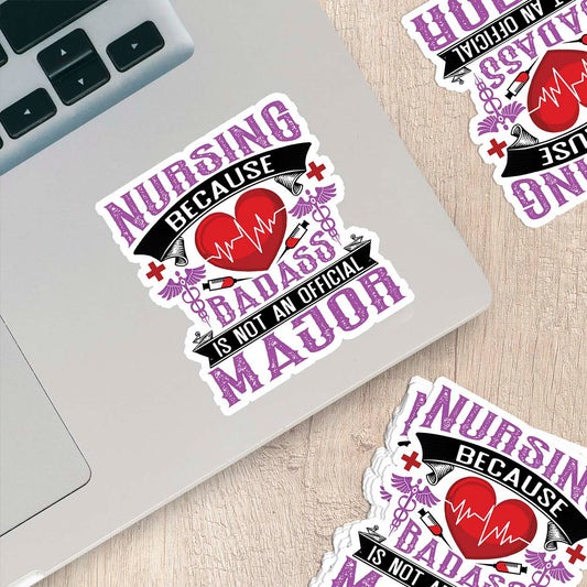 Cute Nurse Sticker – Weatherproof Vinyl for Water Bottles, Laptops & More