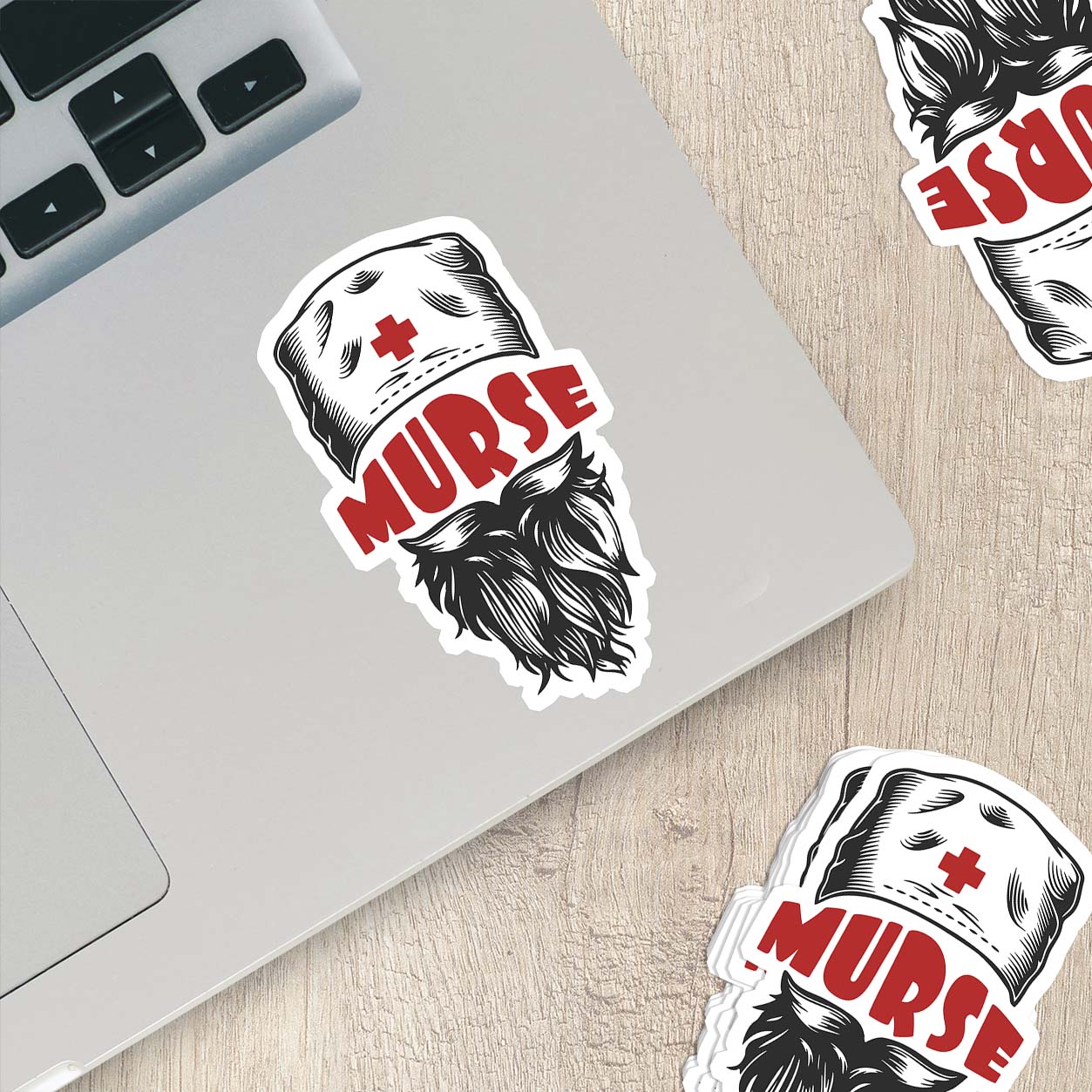 Cute Nurse Sticker – Weatherproof Vinyl for Water Bottles, Laptops & More