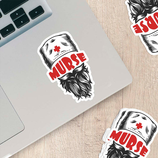 Cute Nurse Sticker – Weatherproof Vinyl for Water Bottles, Laptops & More