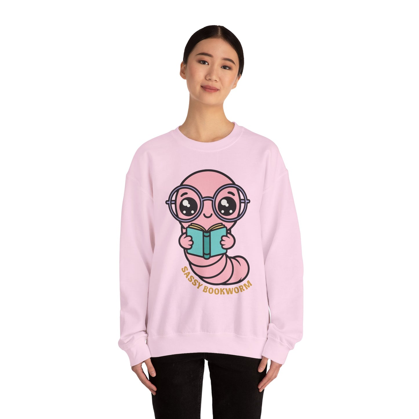 Sassy Bookworm Worm Sweatshirt | Reading Cute Graphic Crewneck