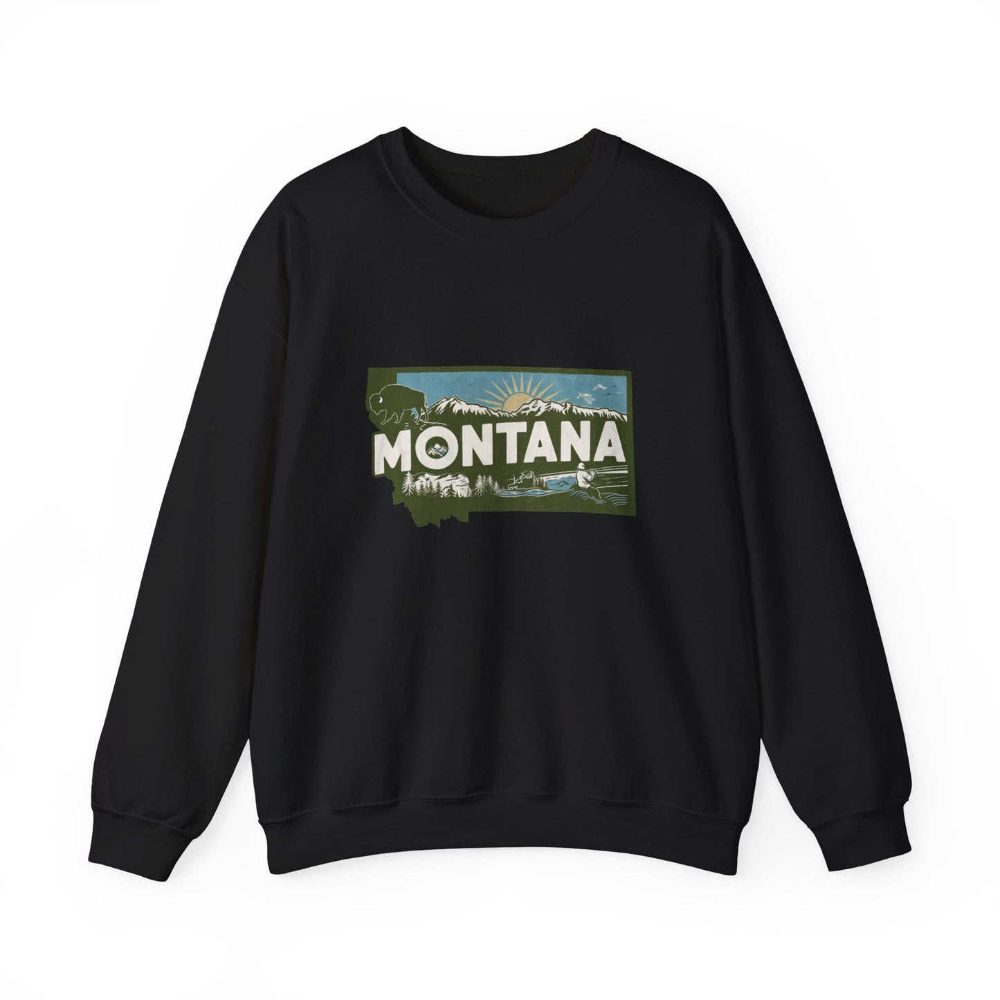 Montana State Landscape Crewneck Sweatshirt