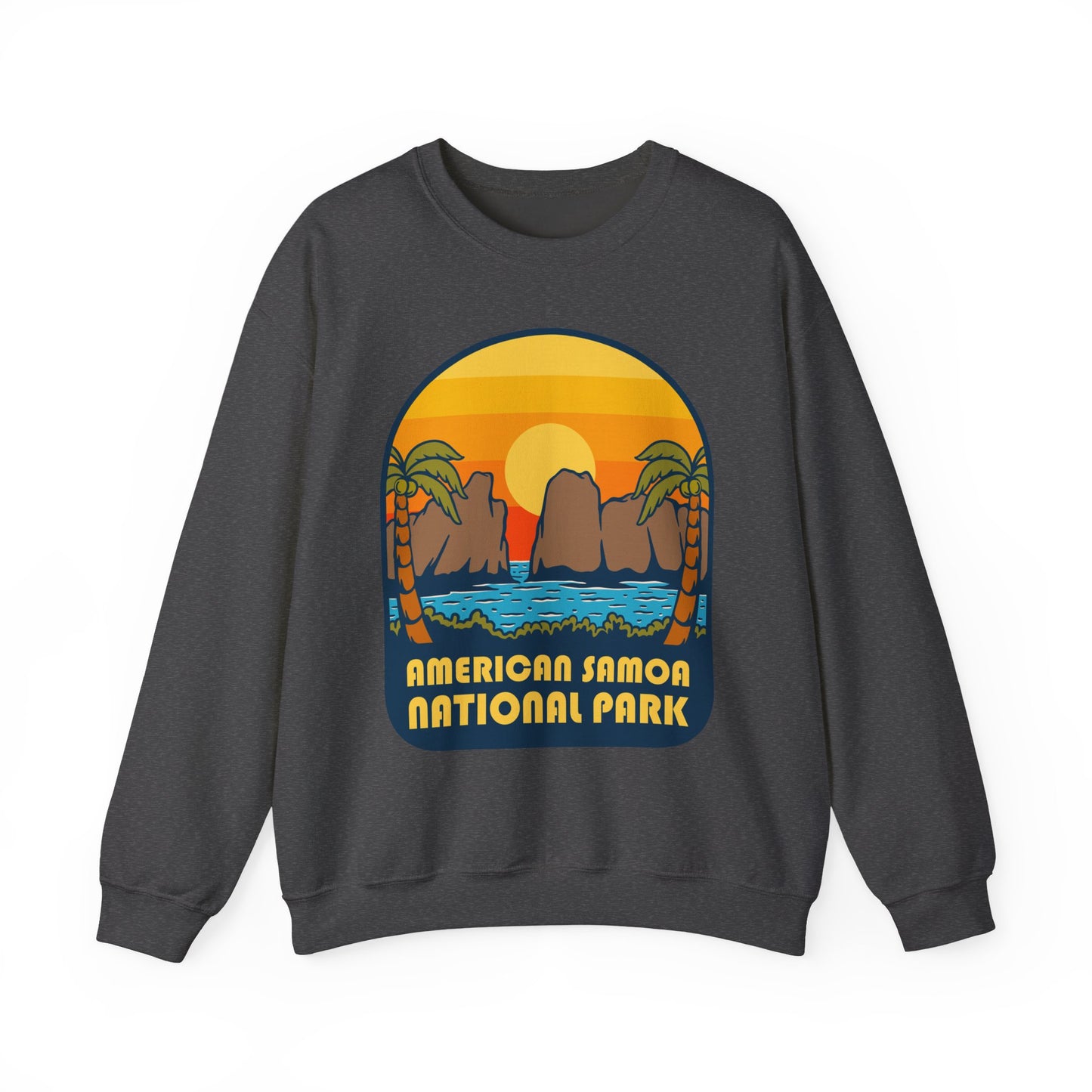 American Samoa National Park sunset palm design Sweatshirt