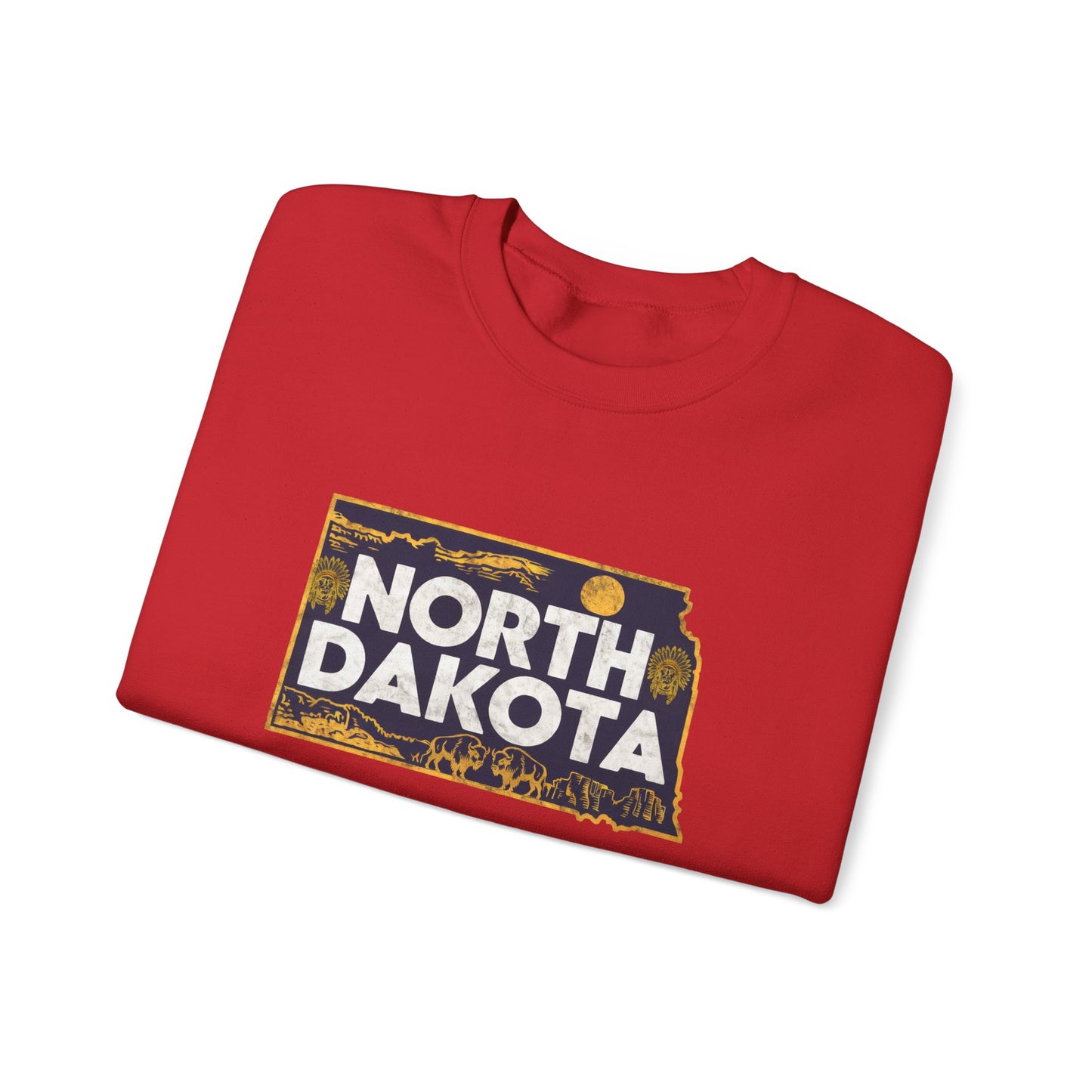 North Dakota state landscape sweatshirt | Badlands sunset design