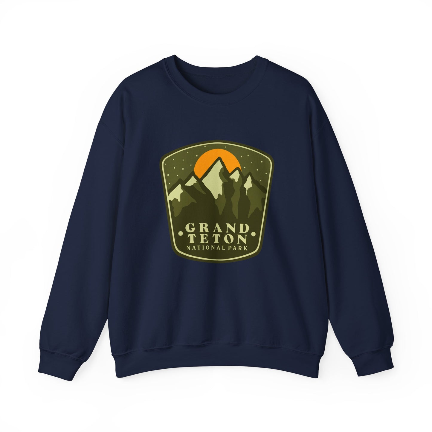 Grand Teton Mountains badge Sweatshirt | National Park retro patch