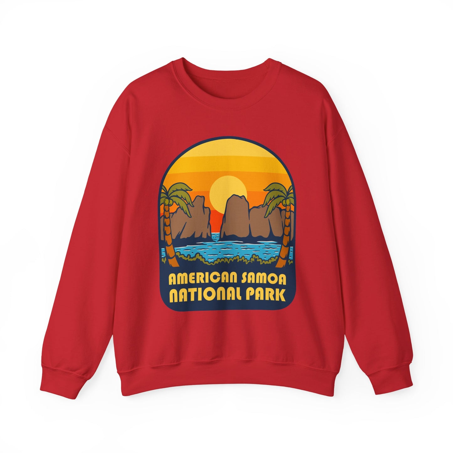 American Samoa National Park sunset palm design Sweatshirt