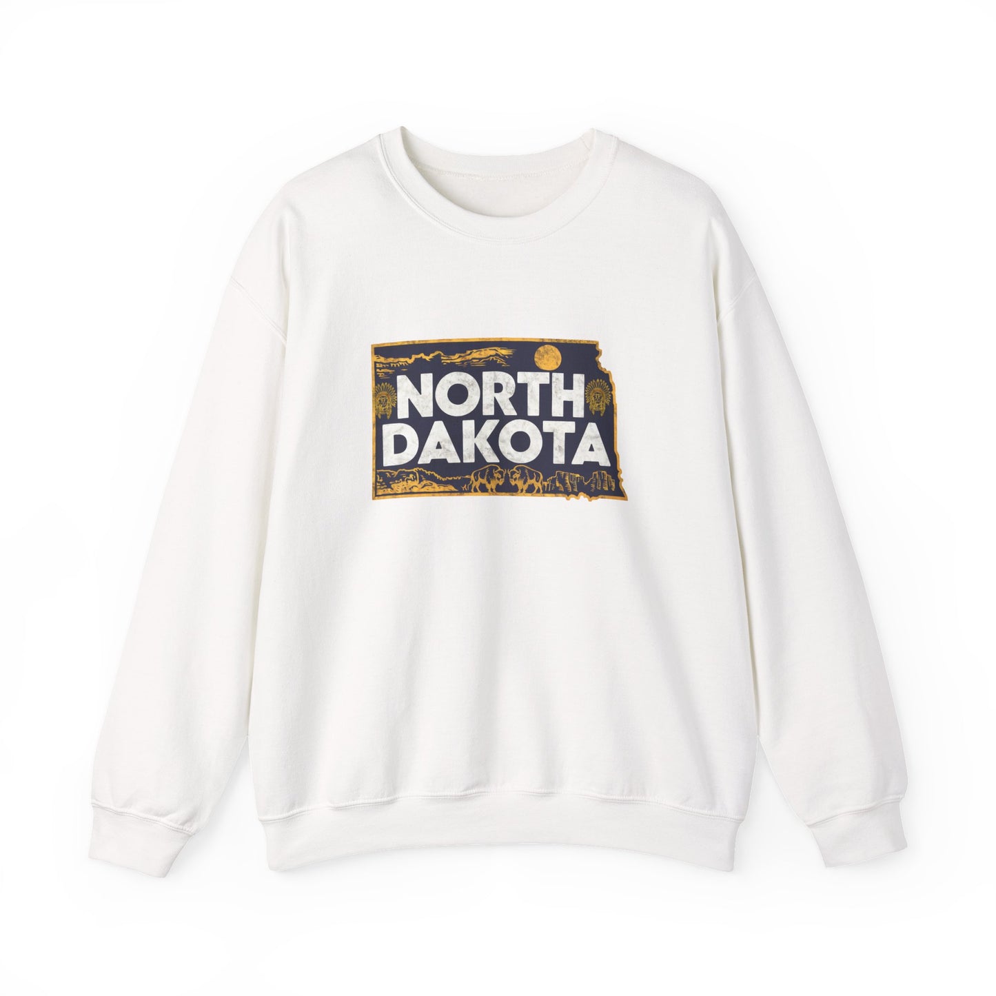 North Dakota state landscape sweatshirt | Badlands sunset design