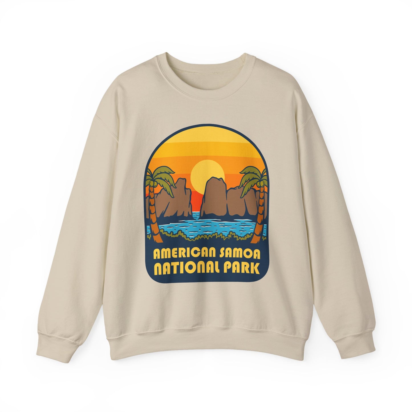 American Samoa National Park sunset palm design Sweatshirt
