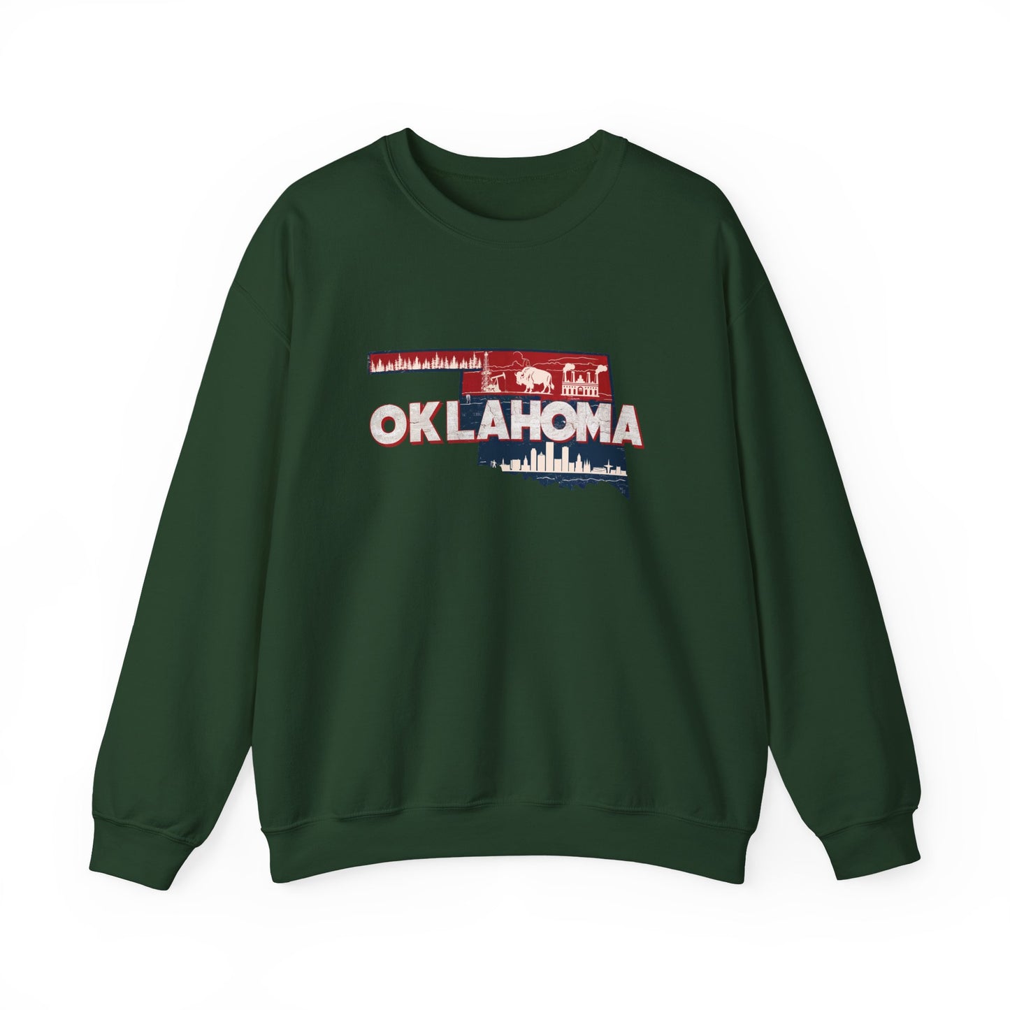 Oklahoma State Shape Skyline Crewneck Sweatshirt