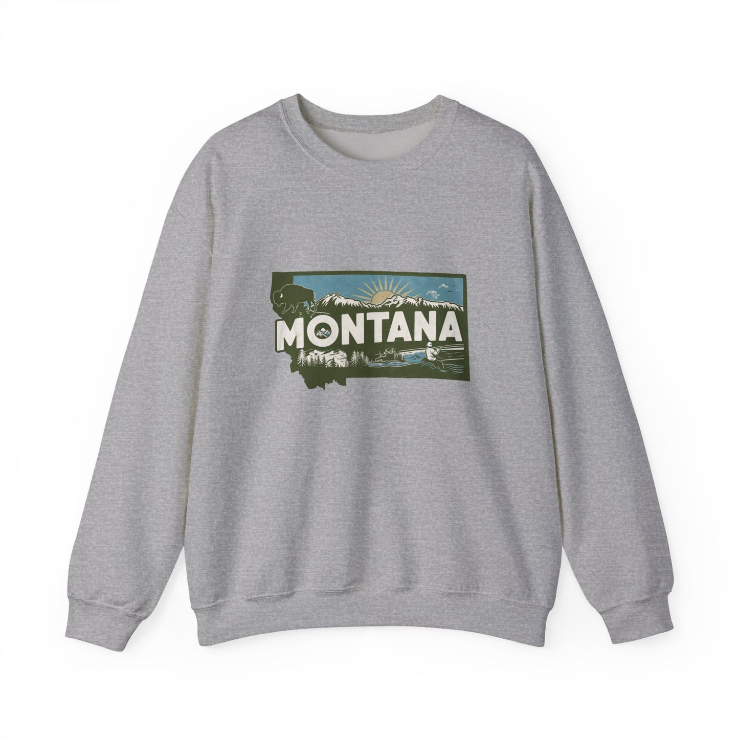 Montana State Landscape Crewneck Sweatshirt