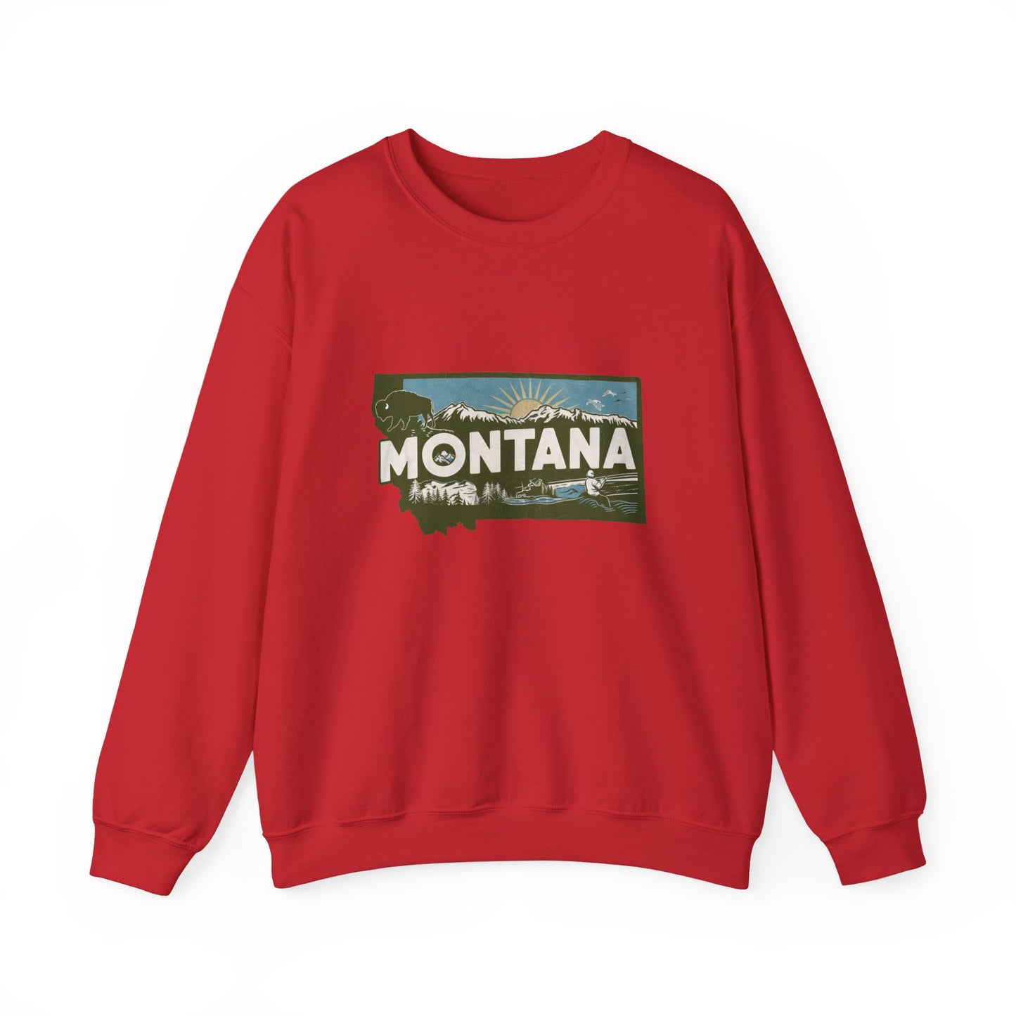 Montana State Landscape Crewneck Sweatshirt