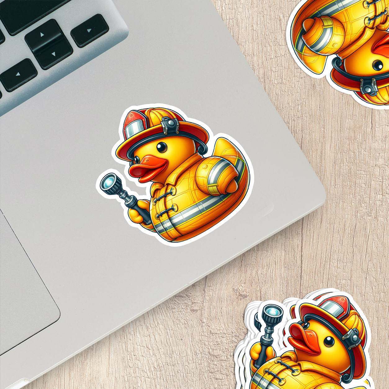 Rubber Duck Cook Sticker Firefighter Rubber Duck Vinyl Sticker – Tweed & Co by Tollaber Customs