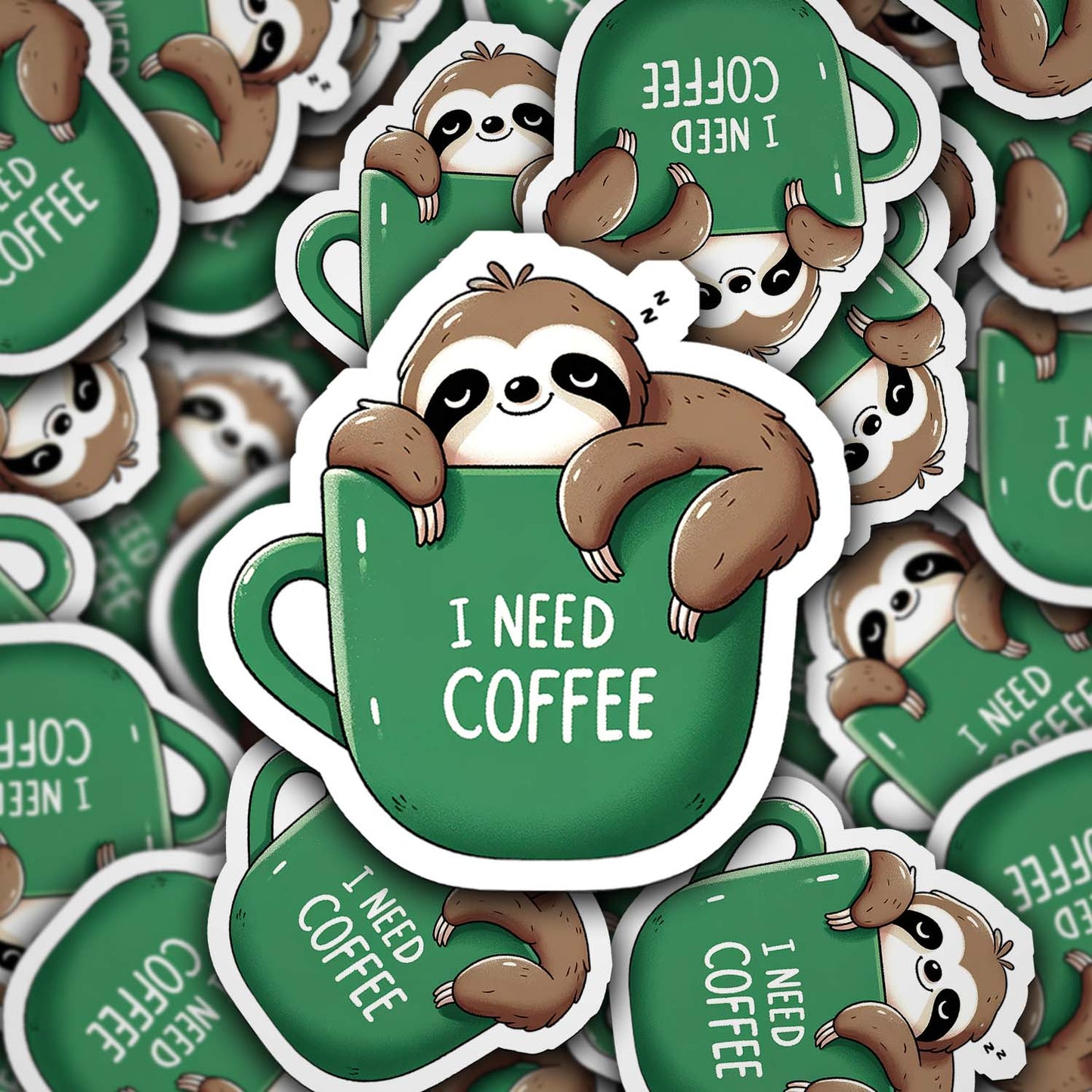 Sloths with Quotes Sticker – Cute Weatherproof Vinyl for Laptops, Cups & More