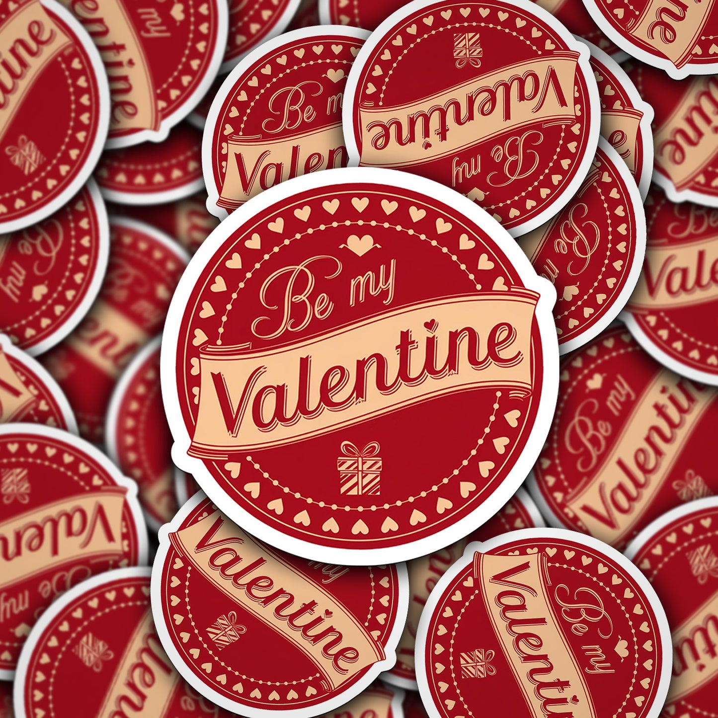 Be My Valentine Vinyl Sticker