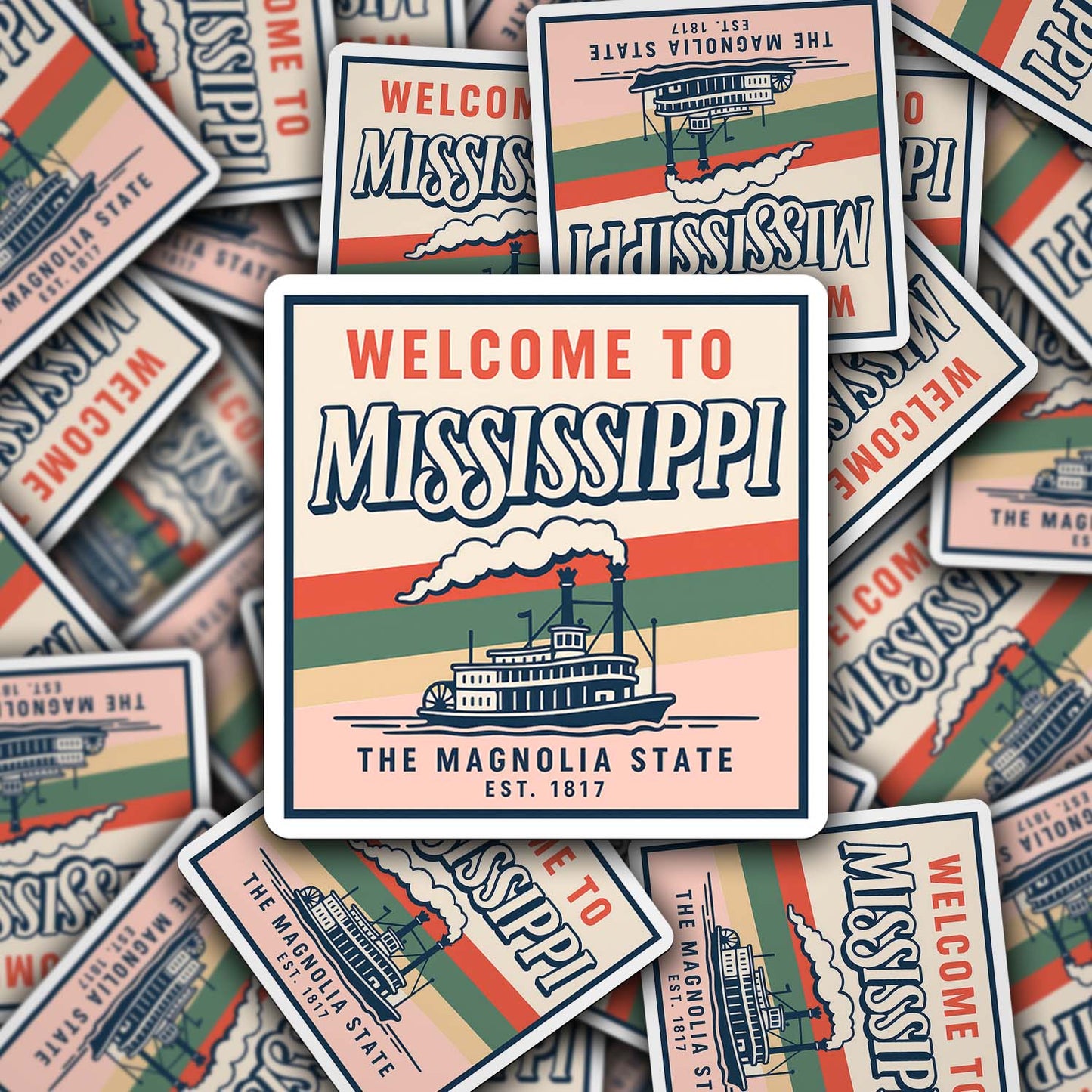 Welcome to Mississippi Vinyl Sticker – Vintage State Travel Decal