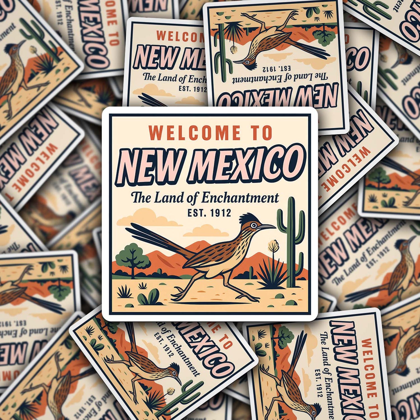 Welcome to New Mexico Vinyl Sticker – Vintage State Travel Decal