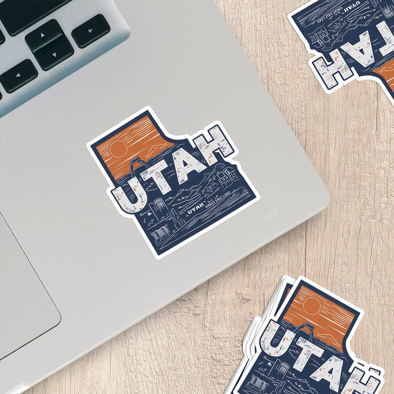 Retro Vinyl State Sticker - Utah – Tweed & Co
