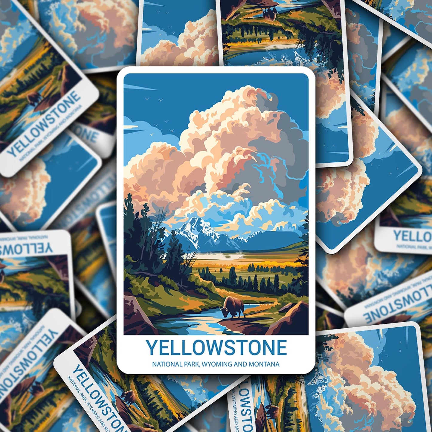 Yellowstone National Park Sticker – Durable Vinyl Sticker