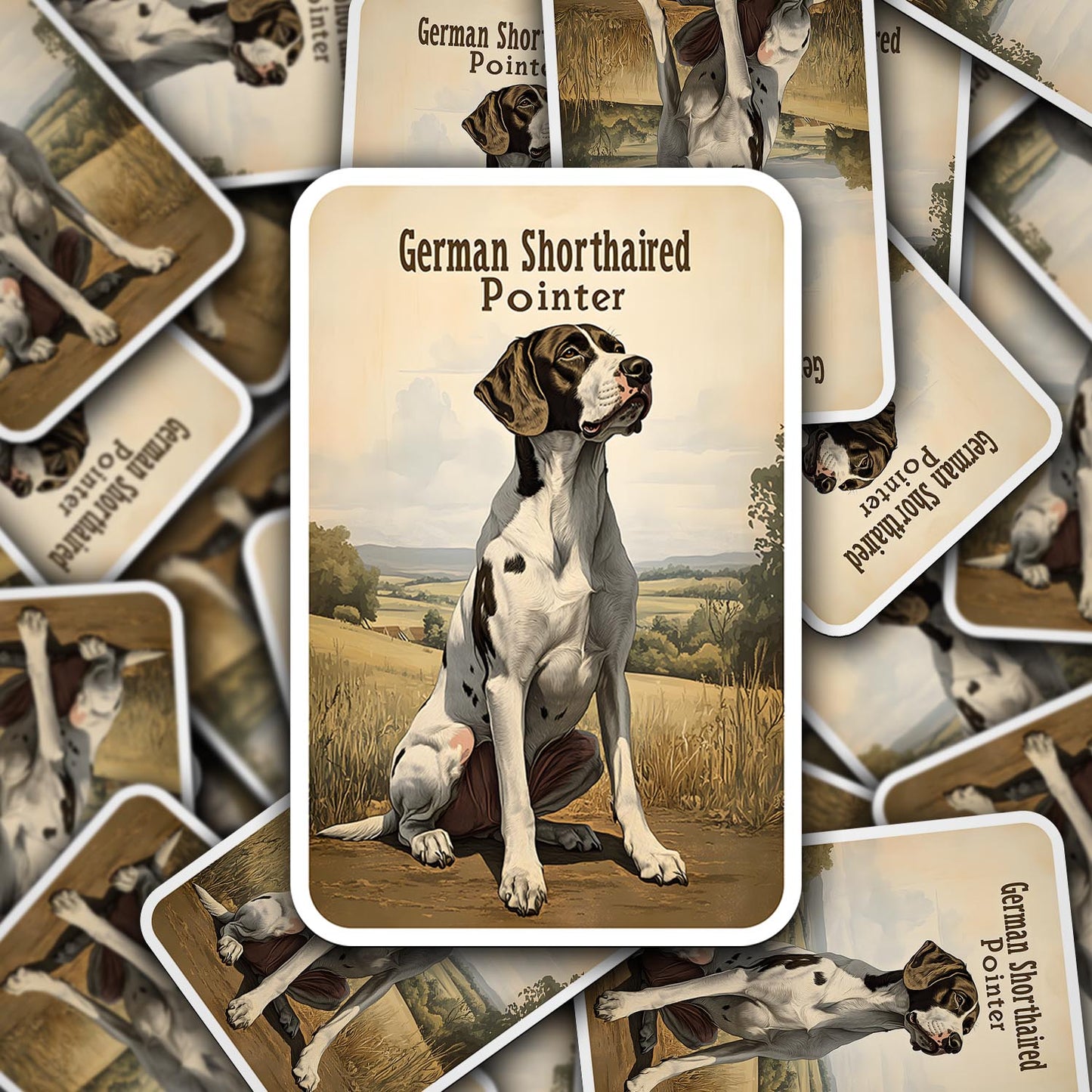Vintage German Shorthaired Pointer Sticker – Durable Vinyl Sticker