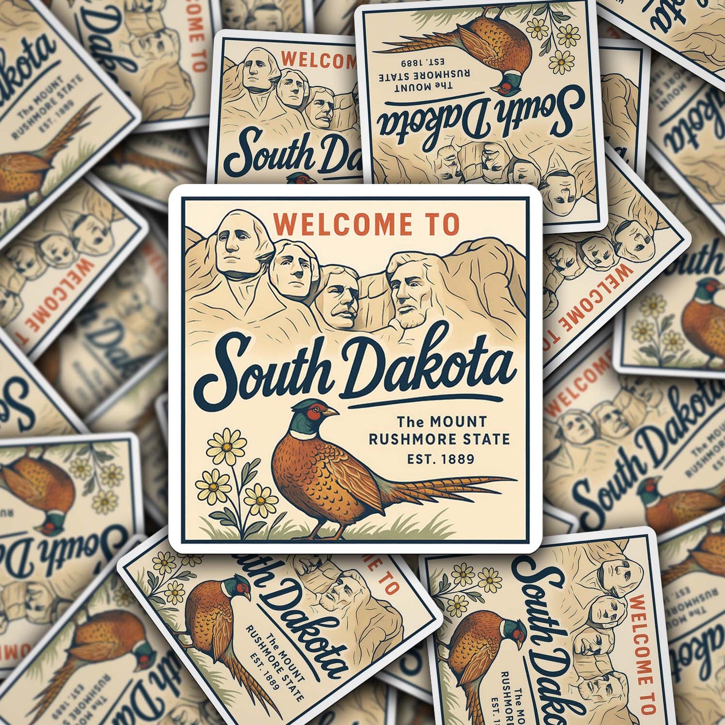 Welcome to South Dakota Vinyl Sticker – Vintage State Travel Decal