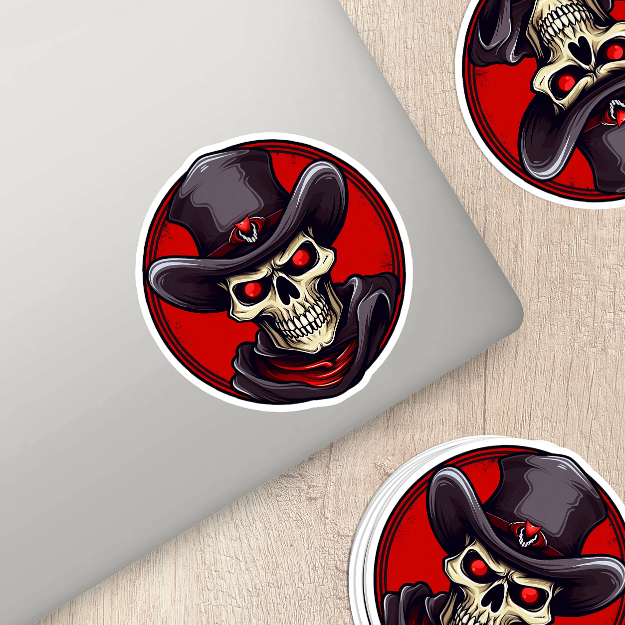 Skull Vinyl Sticker - A Bold Statement of Intrigue