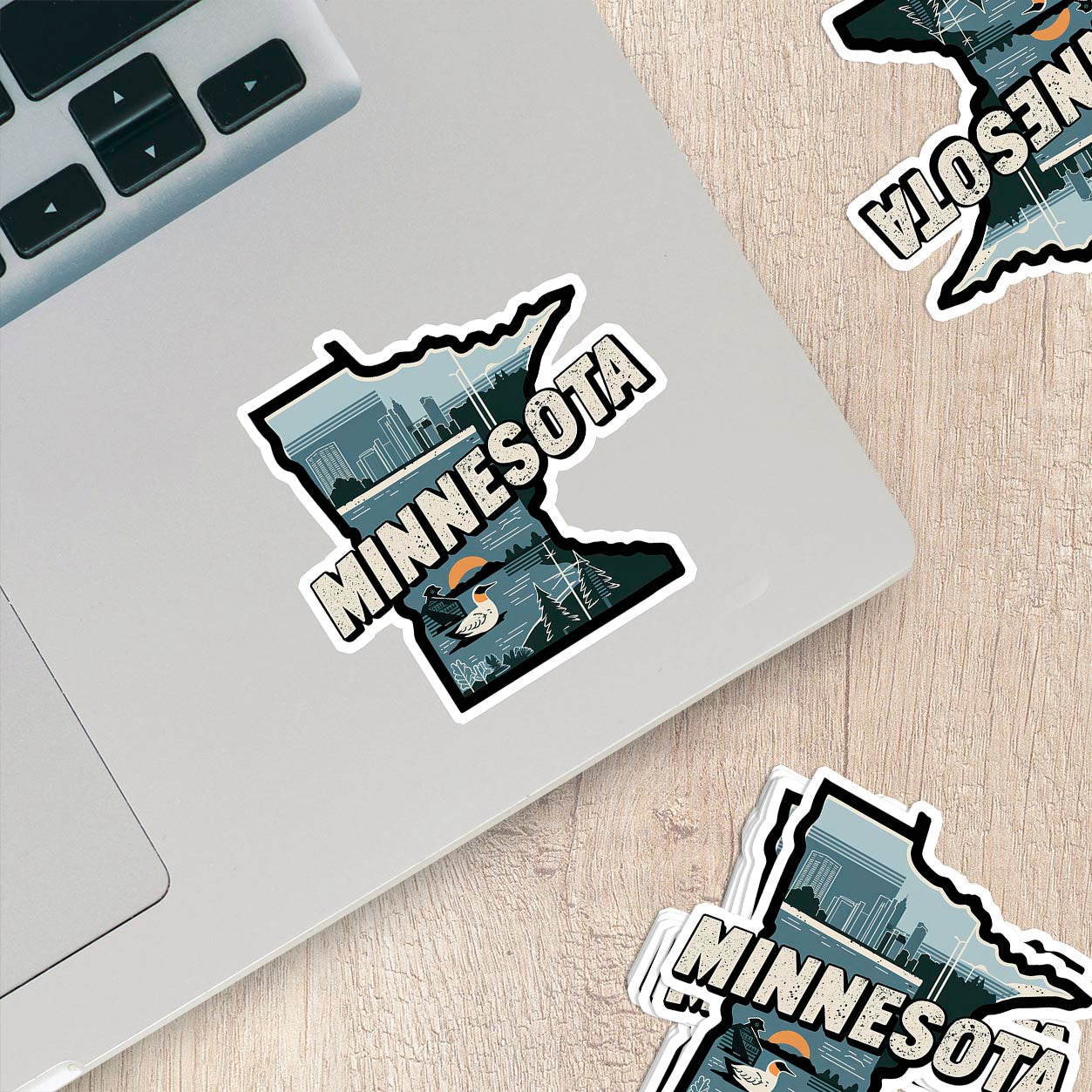 Retro Vinyl State Sticker - Minnesota – Tweed & Co