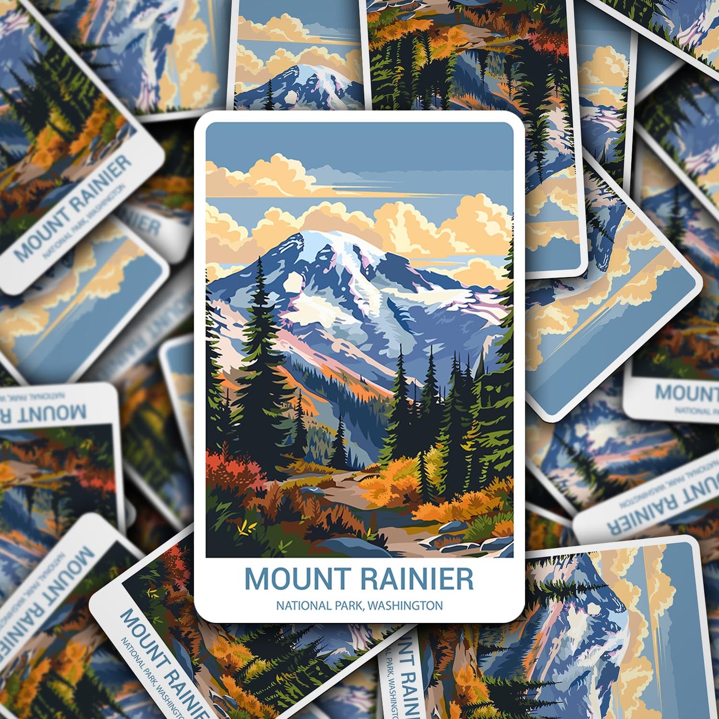 Mount Rainer National Park Sticker – Durable Vinyl Sticker