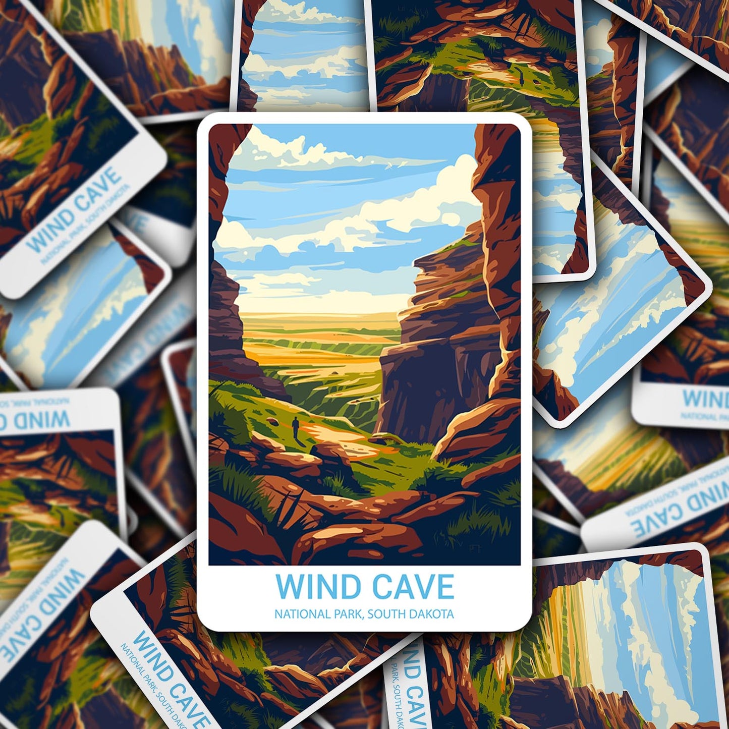 Wind Cave National Park Sticker – Durable Vinyl Sticker