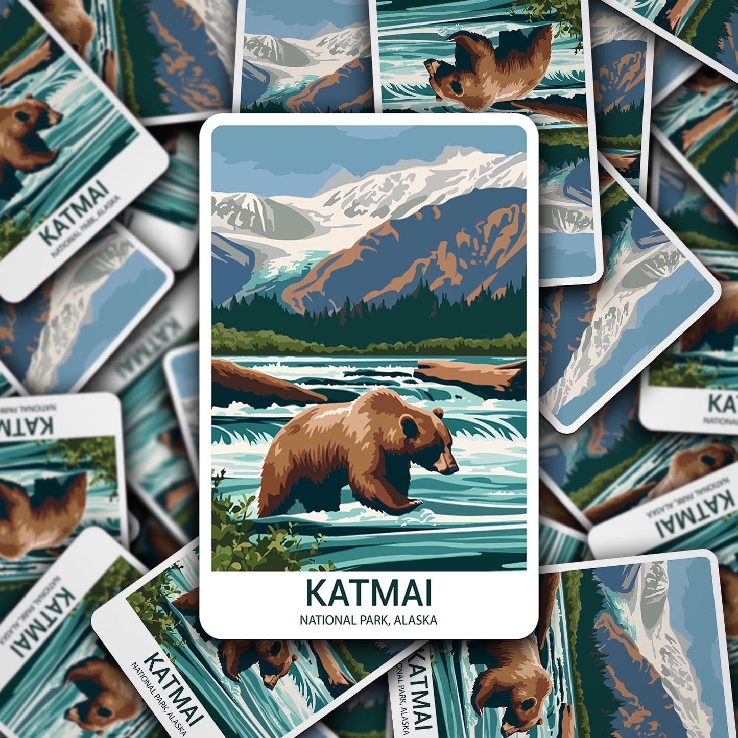 Katmai National Park Sticker – Durable Vinyl Sticker