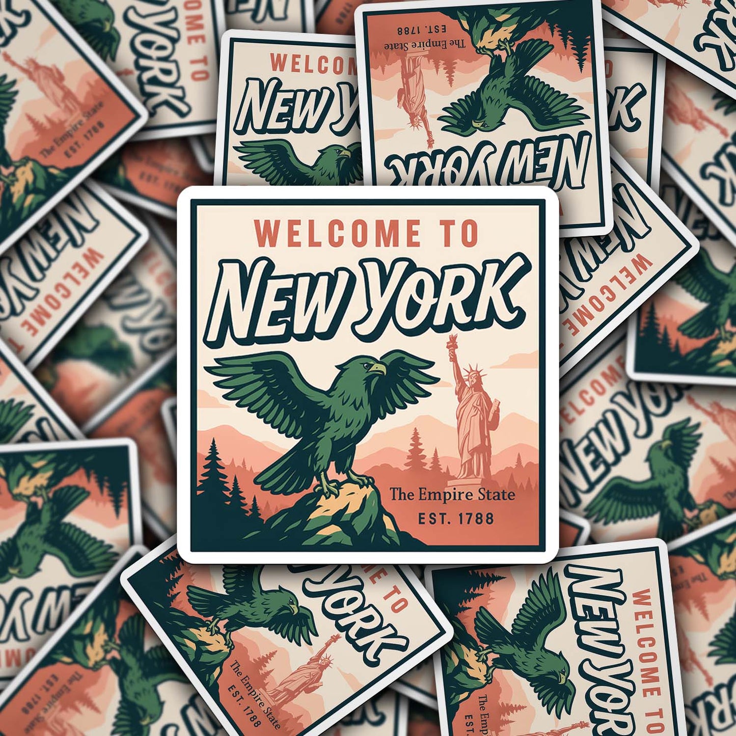 Welcome to New York Vinyl Sticker – Vintage State Travel Decal