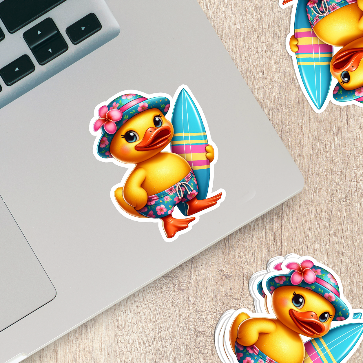 Rubber Duck Cook Sticker Surfer Rubber Duck Vinyl Sticker – Tweed & Co
