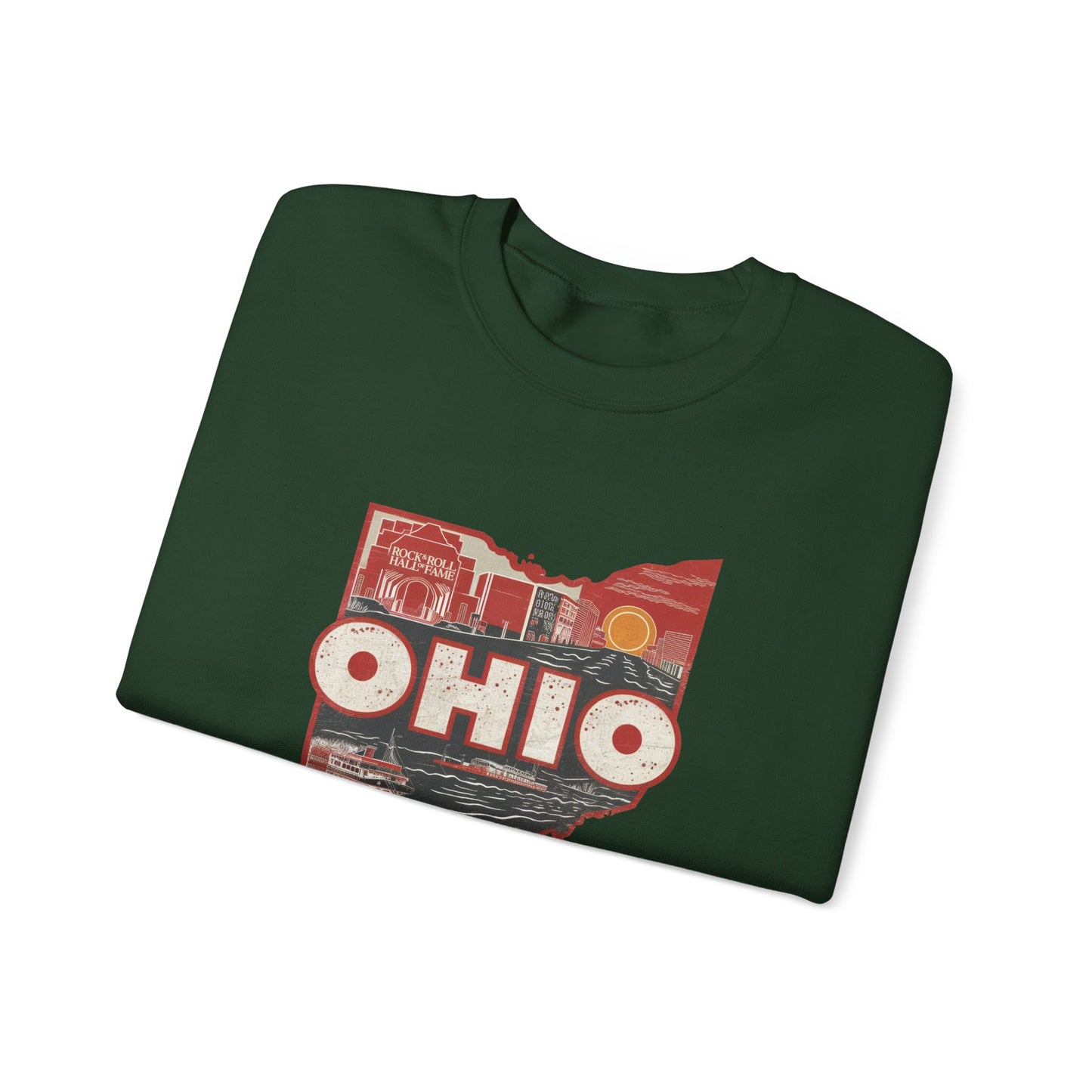 Ohio State Outline Vintage Collage Sweatshirt